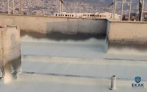 Poliüretan köpük çatı yalıtımı saha görünümü